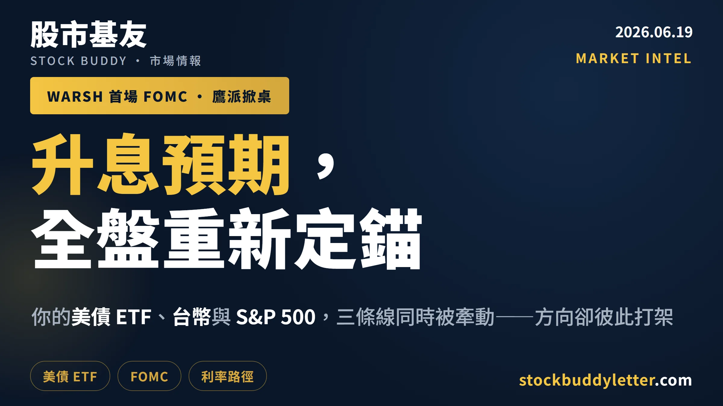 Warsh 上任翻桌：你的美債 ETF、S&P 500、台幣三條線同時被牽動，現在怎麼辦