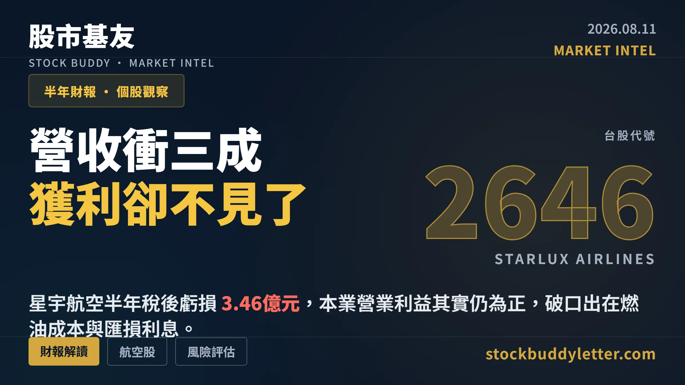 星宇航空半年虧3.46億：營收成長30％為何獲利不見了？