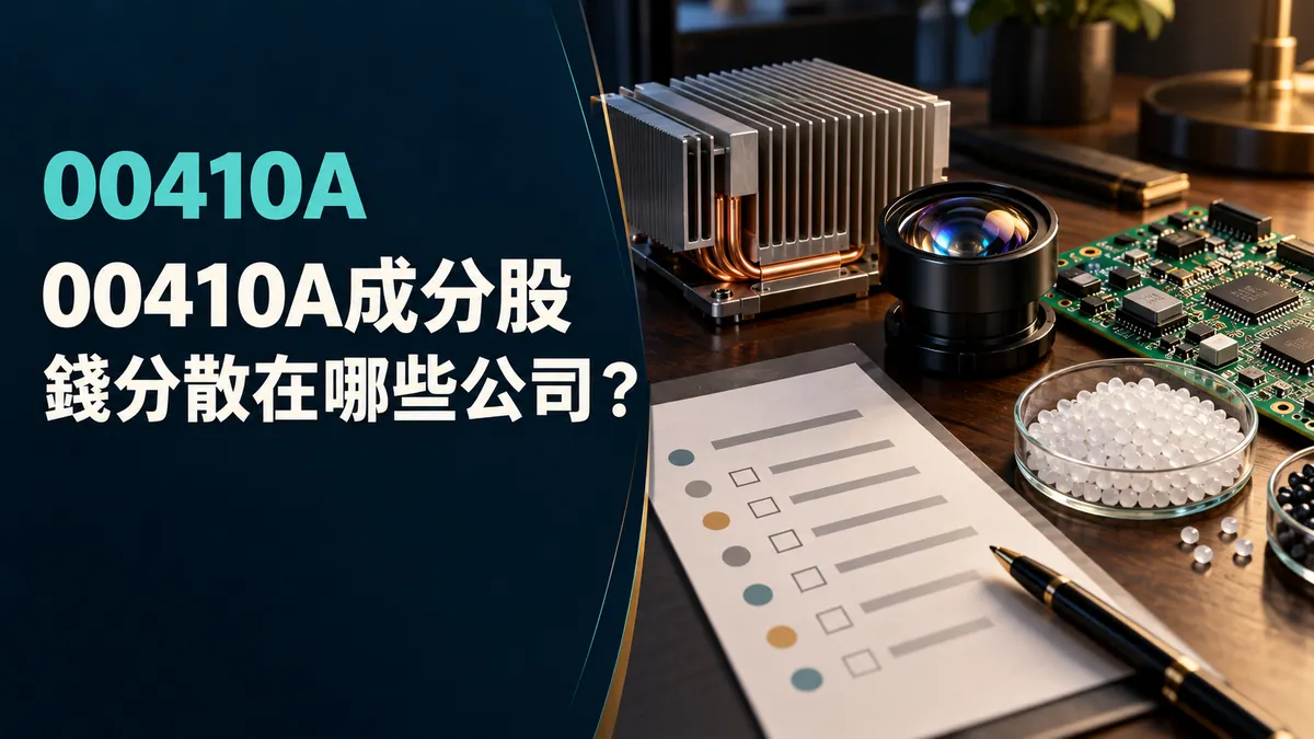 00410A永豐台灣科技趨勢主動式ETF成分股與費用概念示意封面，非實際持股或報酬圖